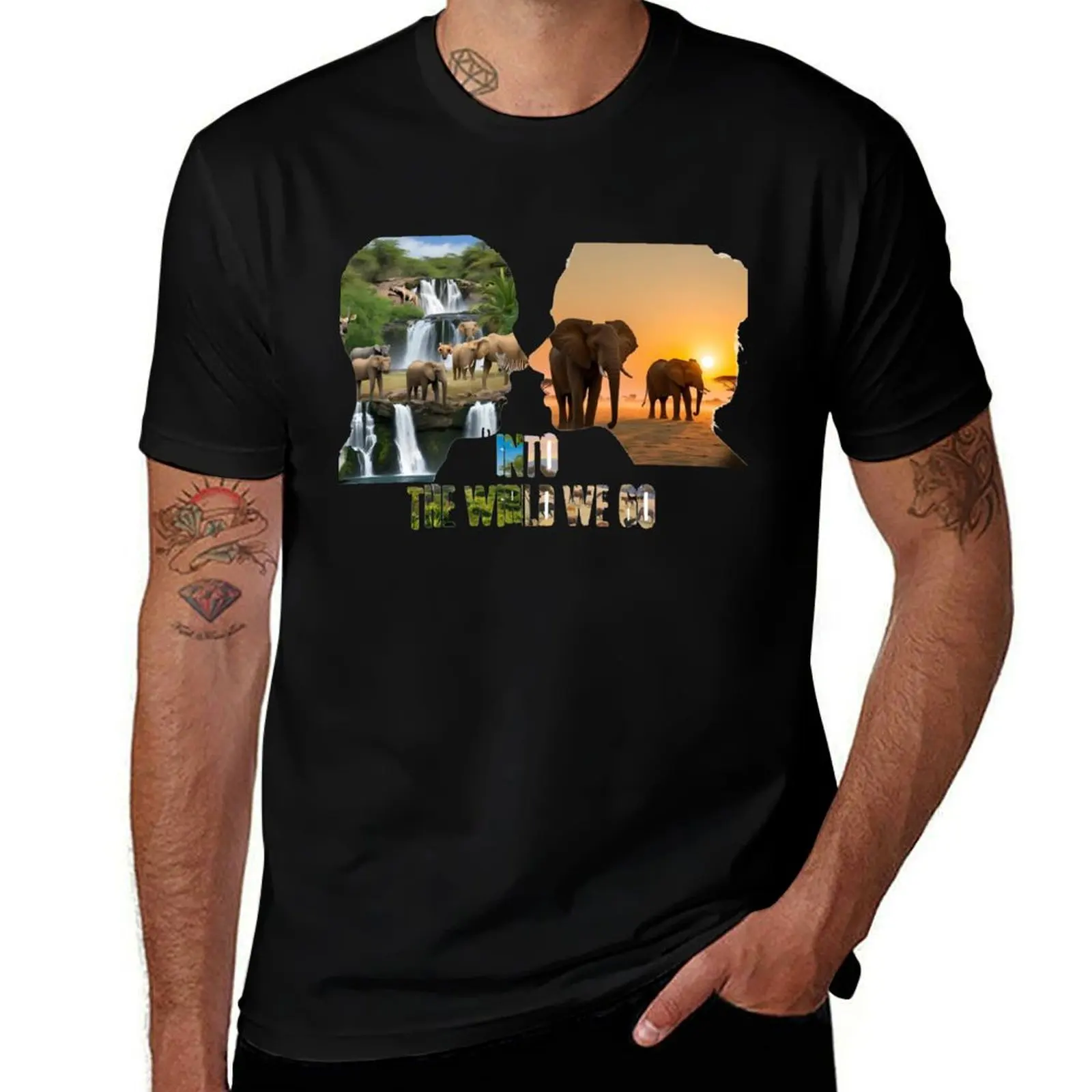 

Into the Wild We Go T-Shirt plus sizes blacks Luxury man mens t shirts top quality