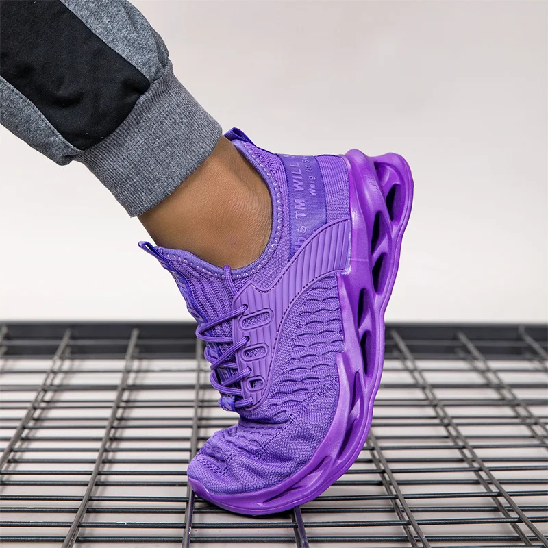 Fashion Unisex Running Shoes Purple Sneakers Men Lightweight Women Men Sports Shoes Breathable Mesh Sneakers Blade Man Trainers