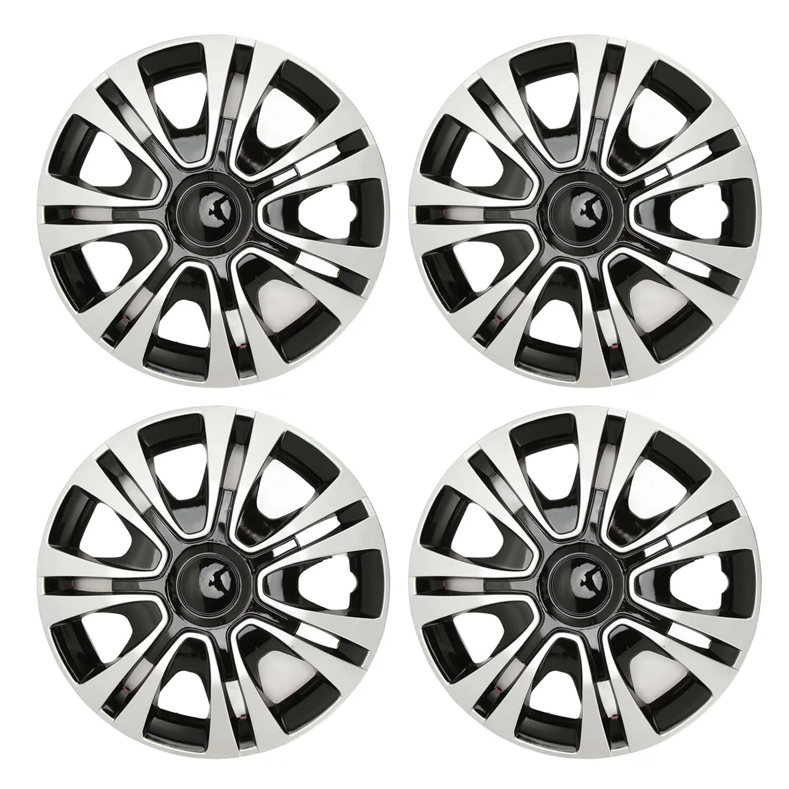 

4PCS Universal 15in Wheel Hub Cap Sporty Style Dustproof Wheel Protective Cover Replacement for Peugeot 208