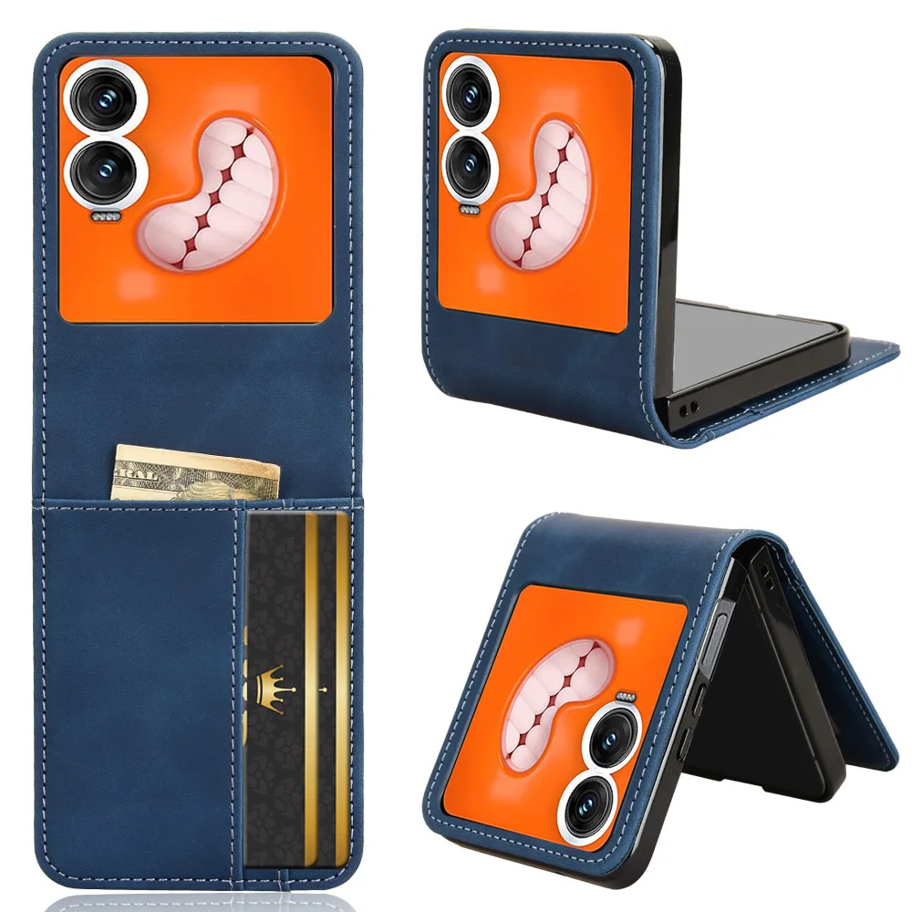 Wallet Cases For Infinix Zero Flip X6962 Leather Case, Magnetic Closure Book Flip Cover, Photo Card Holder, Mobile Phone Bags