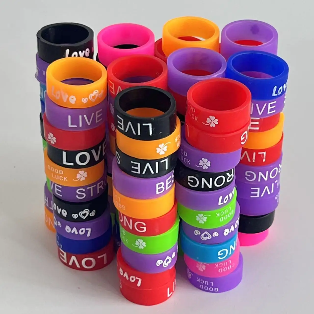 18mm Colorful Rod Anti-Skid Ring Slingshot Handle Siliicone Rubber Ring Rod Stop Rod Ring O-Ring Finger Gri Spare Parts