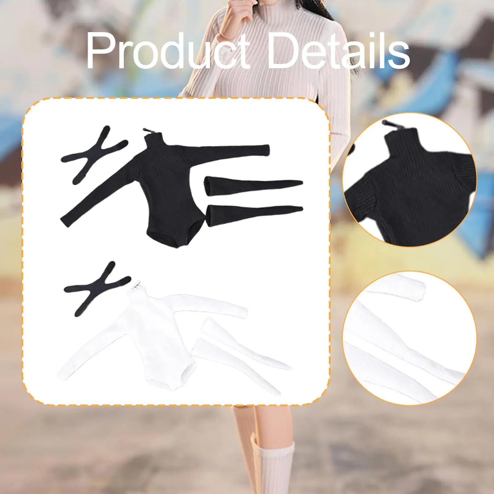 Body court décontracté avec chaussettes tubulaires pour figurine de poupées féminines de 12 pouces, échelle 1/6