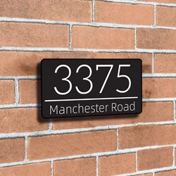 Modern Personalized Custom Luxury Acrylic House Number Floating Sign Door Address Name Gate Plaques Outdoor Home Decor Plates