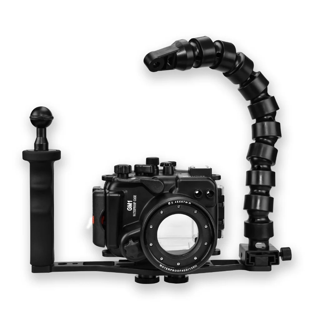 Seafrogs Diving Loc Line Snake Flex Arm Handle Tray For Rx100 Tg5 Tg6 Gopro Camera Housing Handheld Stand Photograph Stabilizer