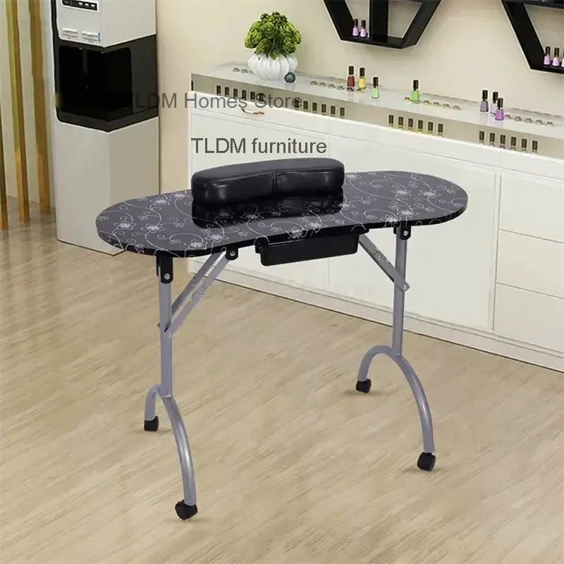 Foldable Nail Table for Nail Technician Designer Professional Nail Tables Salon Furniture Simple Creative Storage Manicure Table