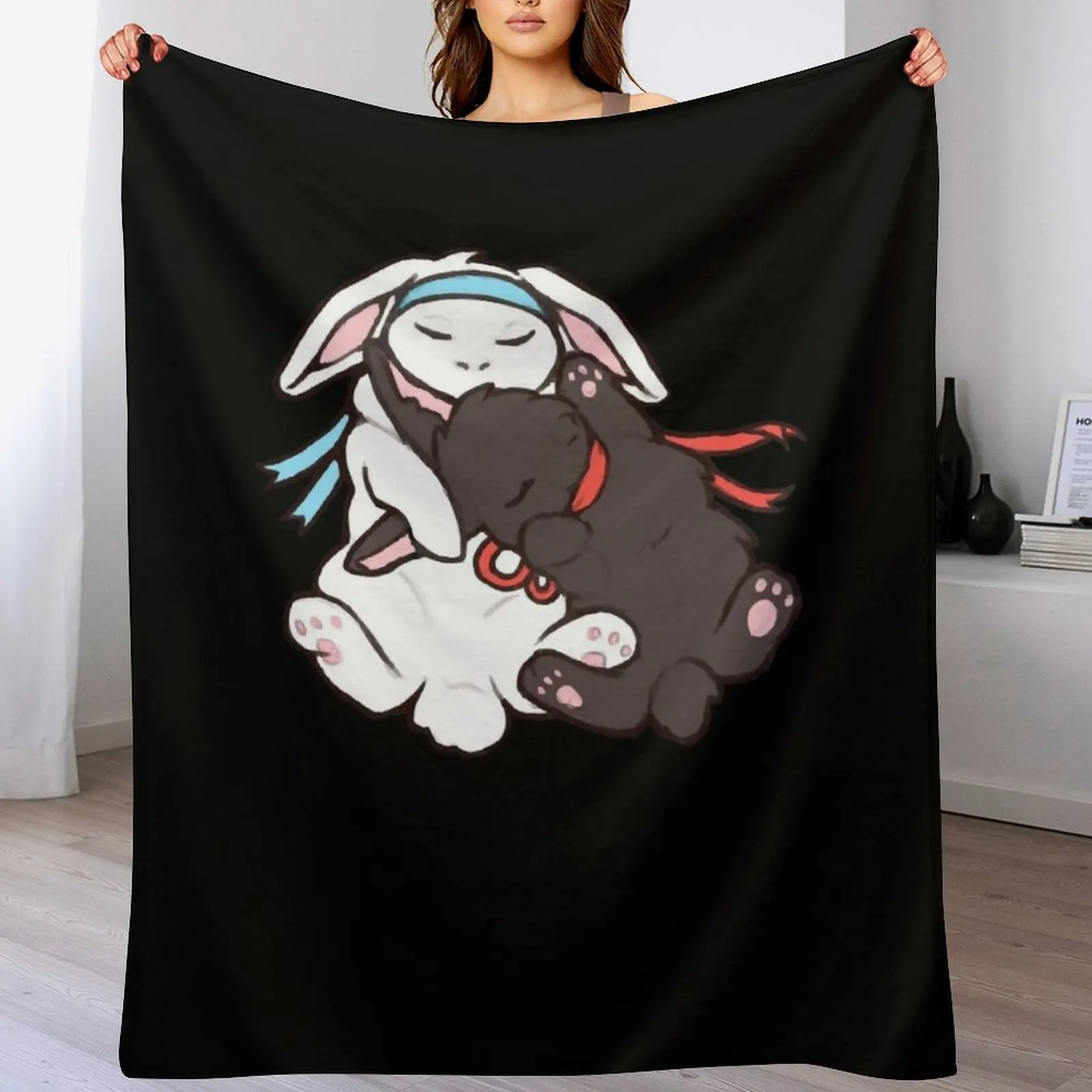 

Funny Gifts Wangxian Bunnies Gift For Everyone Throw Blanket Beautifuls Soft Beds Sofas Plaid Blankets