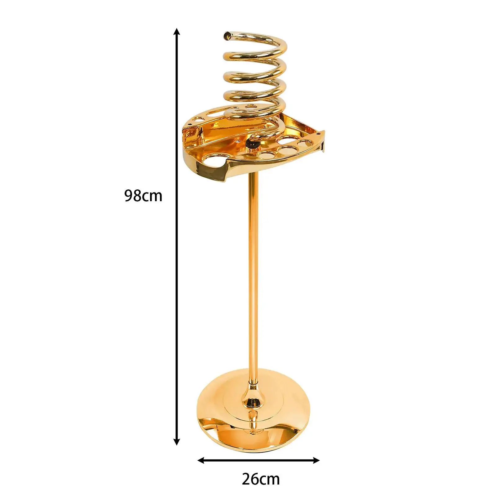 Imagem -06 - Espiral Cabelo Secador Rack com Bandeja Metal Escova Pentes Suporte de Armazenamento Ferramenta de Cabeleireiro Lugar Pequeno Salão Pessoal Banheiro