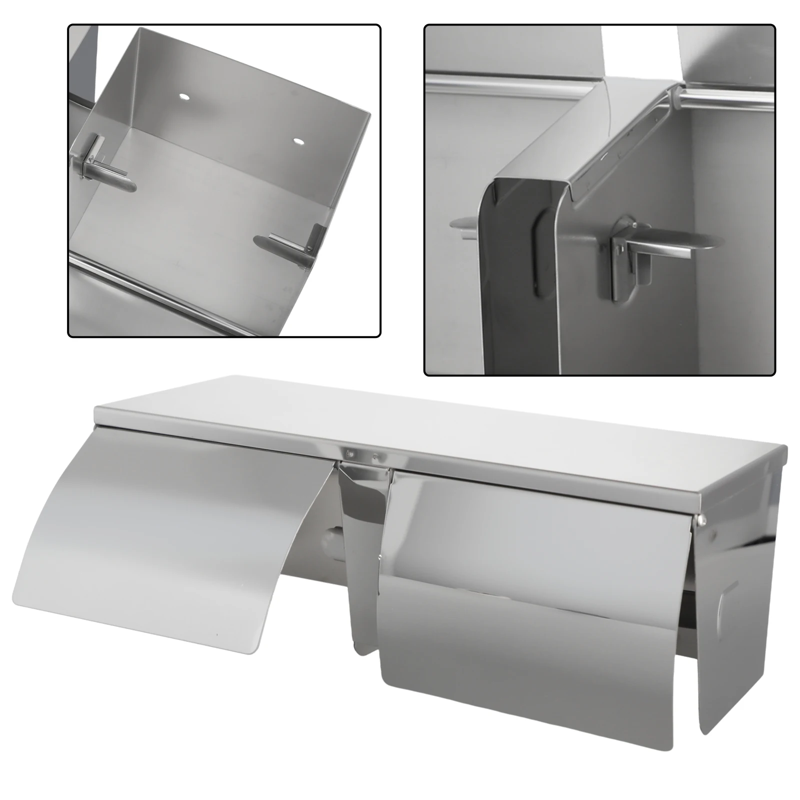 

Double Roll Toilet Paper Toilet Paper Holder Package Content Rustproof Secure Side By Side Design Specifications