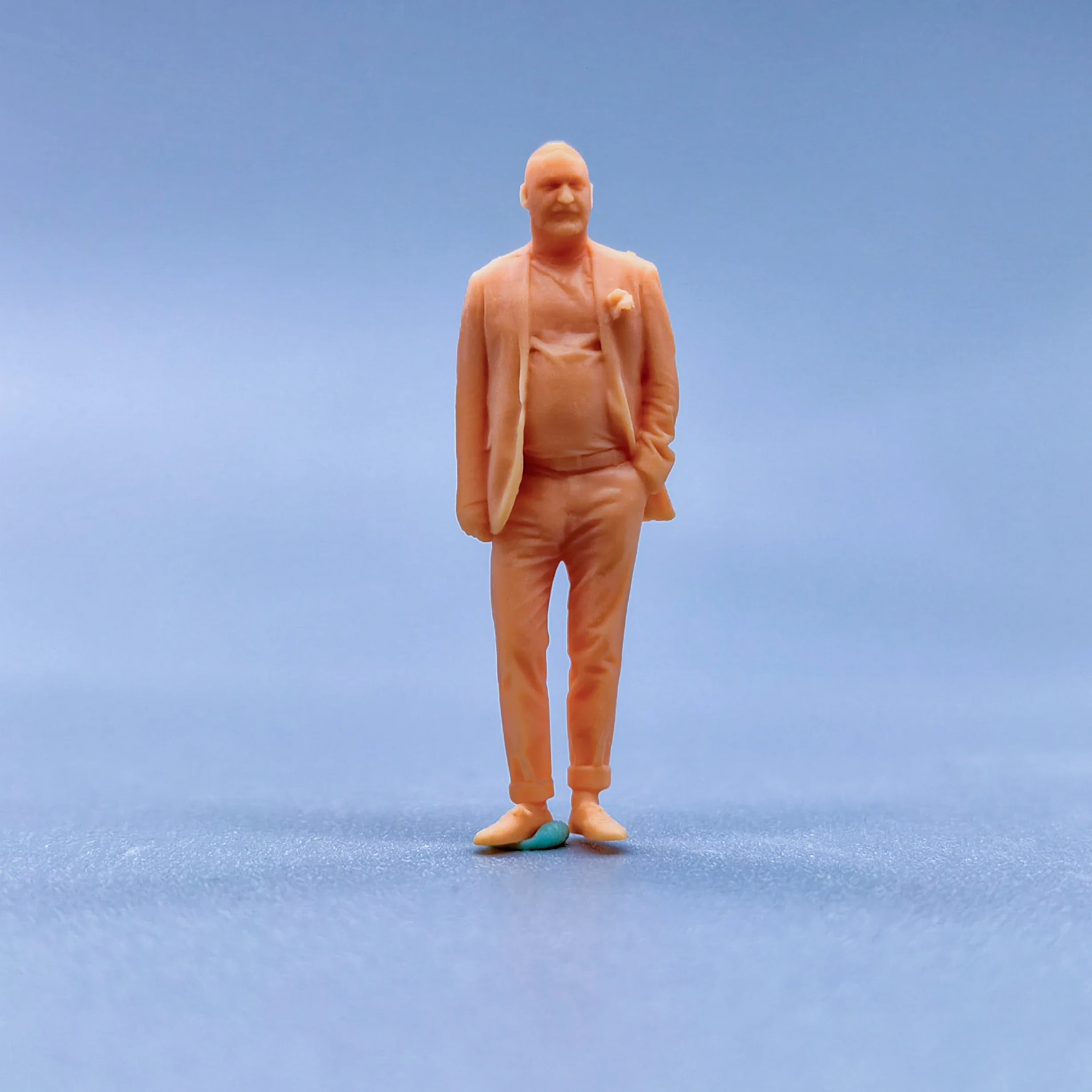 1/64 1/43 Figurines Scale Model Resin Big Brother Wearing A Floral Coat Uncolored Miniatures Diorama Hand-painted L302-2nd