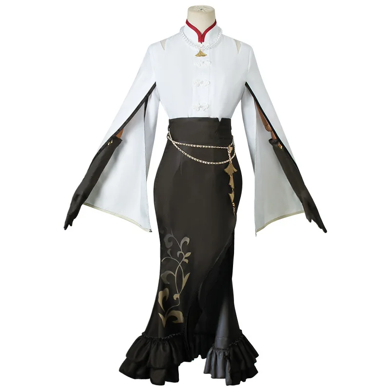 Spiel Genshin Impact Ning guang Cosplay Kostüm Hemd Rock Perücke Ning Guang Cosplay Kleidung Frauen Uniform Halloween Kostüme