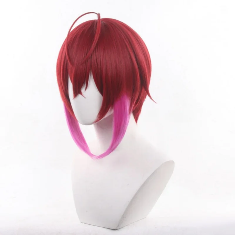 Anime Twisted Wonderland Riddle Rosehearts Short Wig Cosplay Costume Heat Resistant Synthetic Hair Red Queen Men Women Wigs Cap