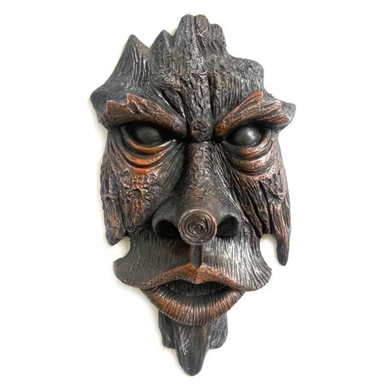 

Artificial Face Tree Pendant Decoration Garden Statue Ornament Courtyard Sculpture Decoration Gardening for Drop shipping