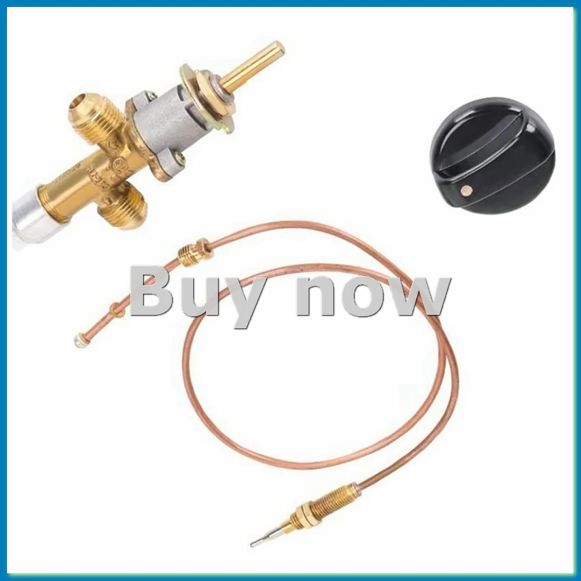 Gas Fireplace Fire Pit Flame Failure Control Valve Kit Fire Pit Thermocouple Replace Control Valve Fireplace Parts-ABHG