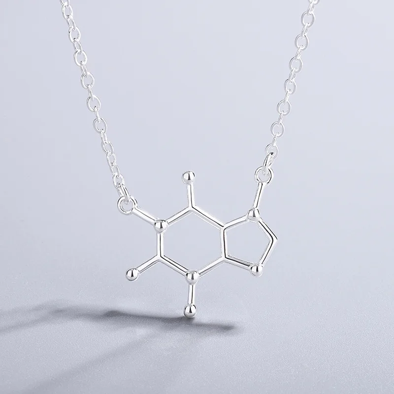 925 Sterling Silver Dopamine Geometry Pendant Chain Necklaces For Women Luxury Vintage Jewelry Accessories Wholesale Jewellery