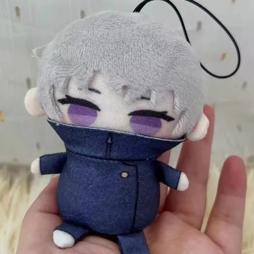 Jujutsu Kaisen, Gojo Satsuka Yuujie Finger Doll pendant, anime Fukuroki Edogu Curly Spine Plush doll Tiger Staff