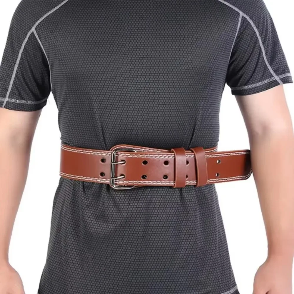 New 10.5cm Width Weight Lifting Belts Back Support PU Leather Fitness Belts Safety Gym Equipment Men Women