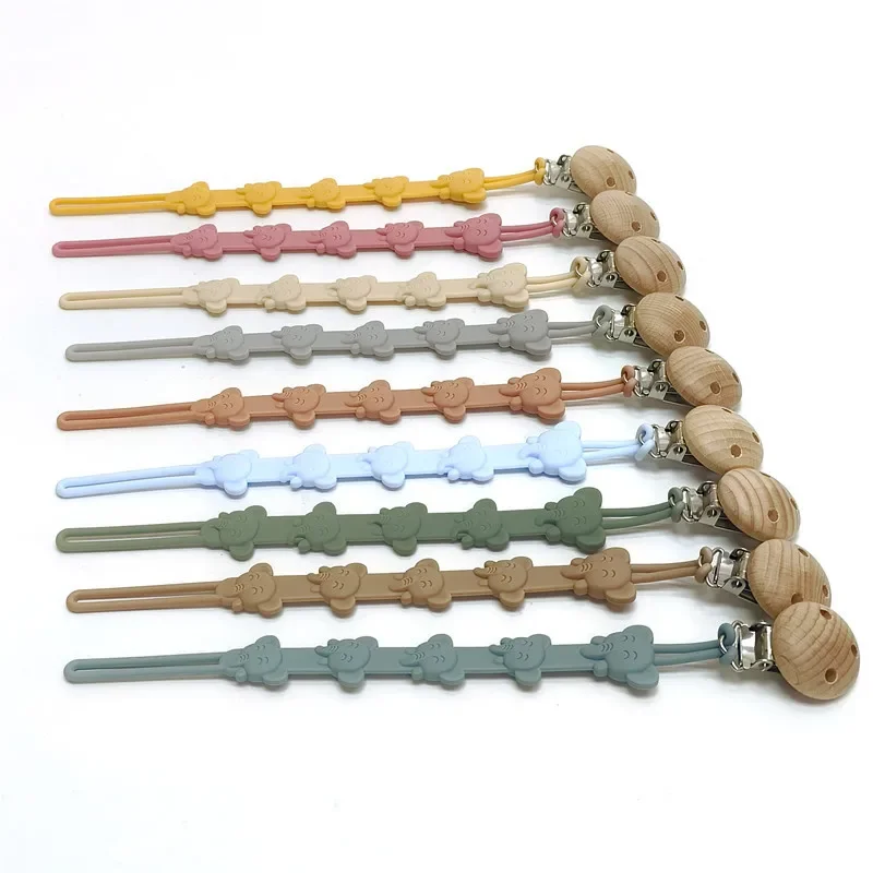 Silicone Soother Pacifier Chain Children's Bites Anti-Drop Clip Lanyard Anti-Loss Rope Teether Baby Teething