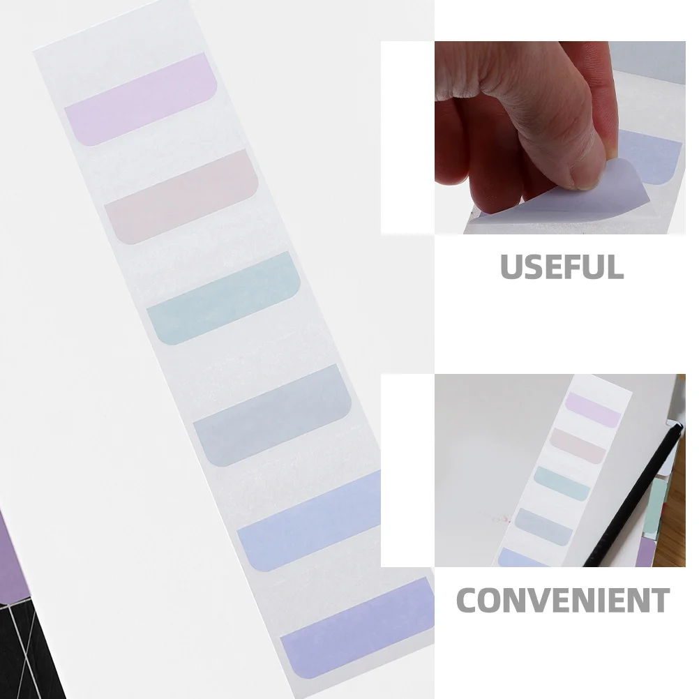 

600pcs Sticky Tabs Colored Index Labels Reusable Page Markers For Notes Books Highlight Strips Reading Supplies Office