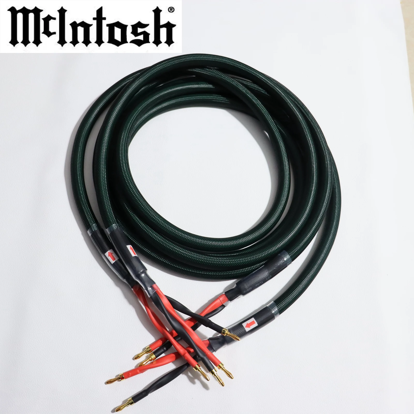 

MCINTOSH Speaker Cable HiFi high Pure Copper 4 in 4 out Main Speaker Cable 6N OFC Audio line Banana spade Plug