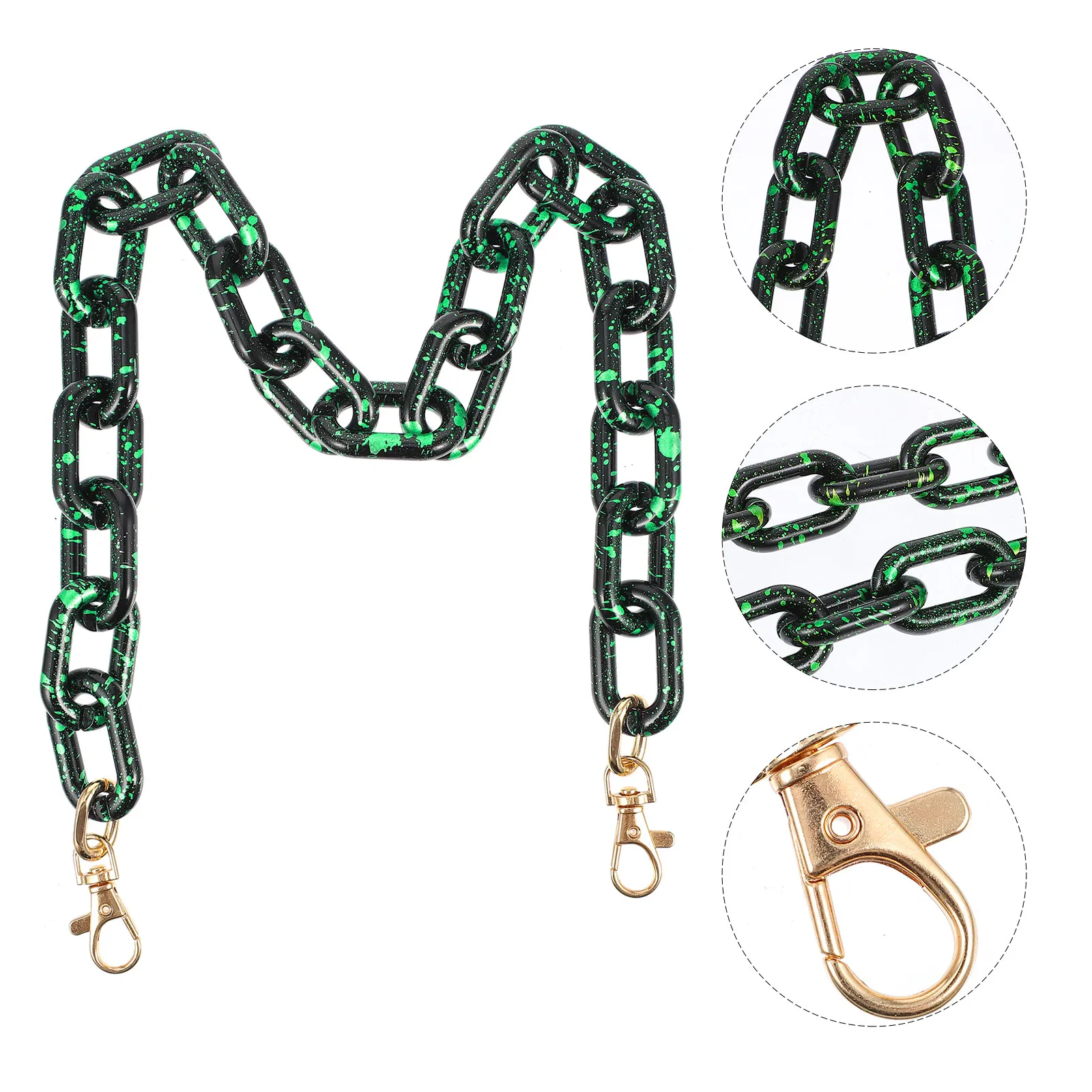 

1 шт. акриловая цепочка для сумки, прочная сменная цепочка-ремешок для сумки, аксессуары для сумок своими руками, легкая модная цепочка для сумки, декор цвета снежно-зеленый