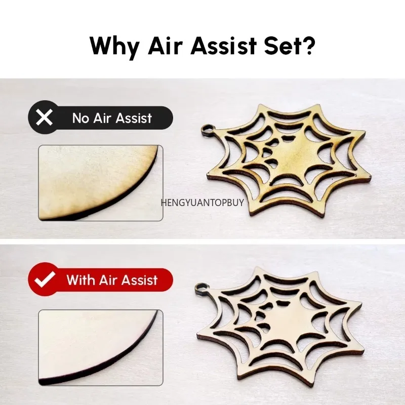 The air pump is used to assist the laser engraving machine in cutting, protecting and blowing away smoke and residue view 6