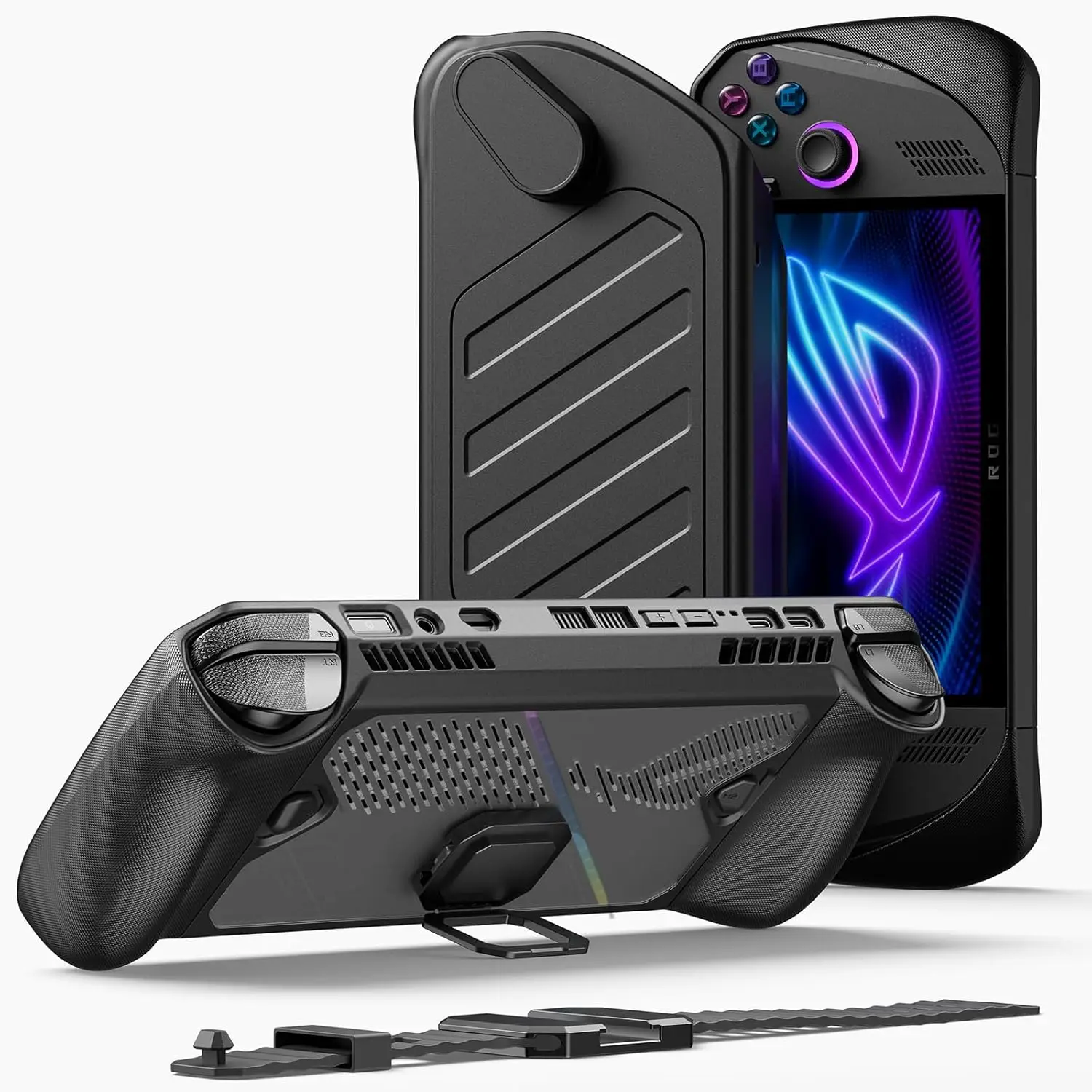 PC0111 ModCase Compatible with ASUS ROG Ally X (2024) - Basic Set | ROG Ally X Case with Detachable Front Shell, Protective Case