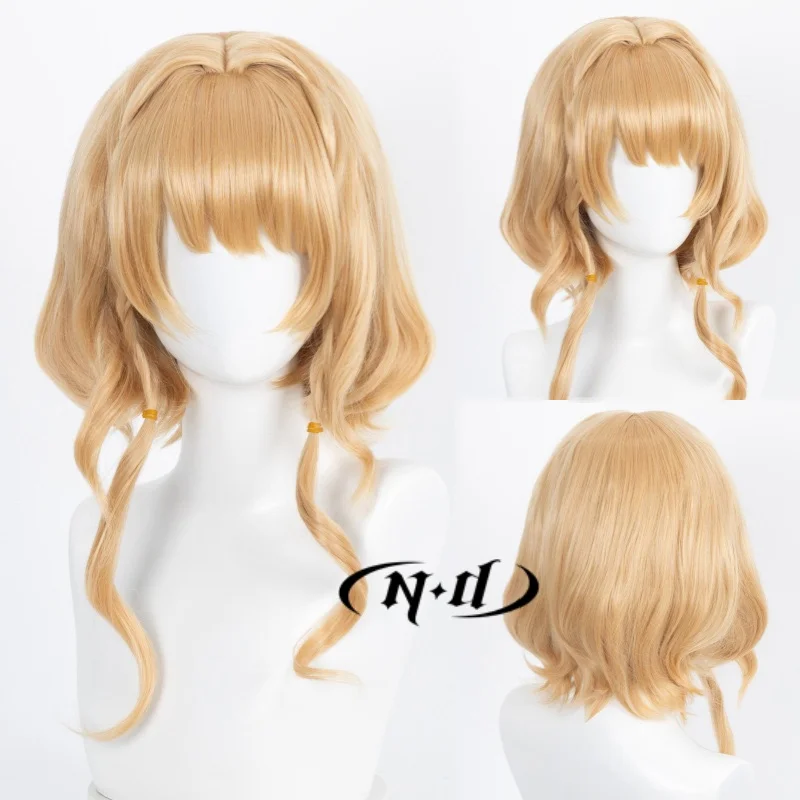 Parrucche cosplay ND Yaria Parrucchino biondo verde Honor of Kings Gioco Parrucche per capelli cosplay Sintetico resistente al calore per le donne Comic Con