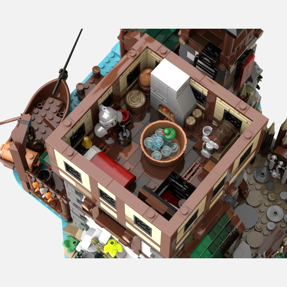 3137PCS MOC Middeleeuwse Retro Architectuur Beer Koning Kasteel Modulair Model DIY Assemblage Bouwstenen Speelgoed Kinderen Jongen Gift set