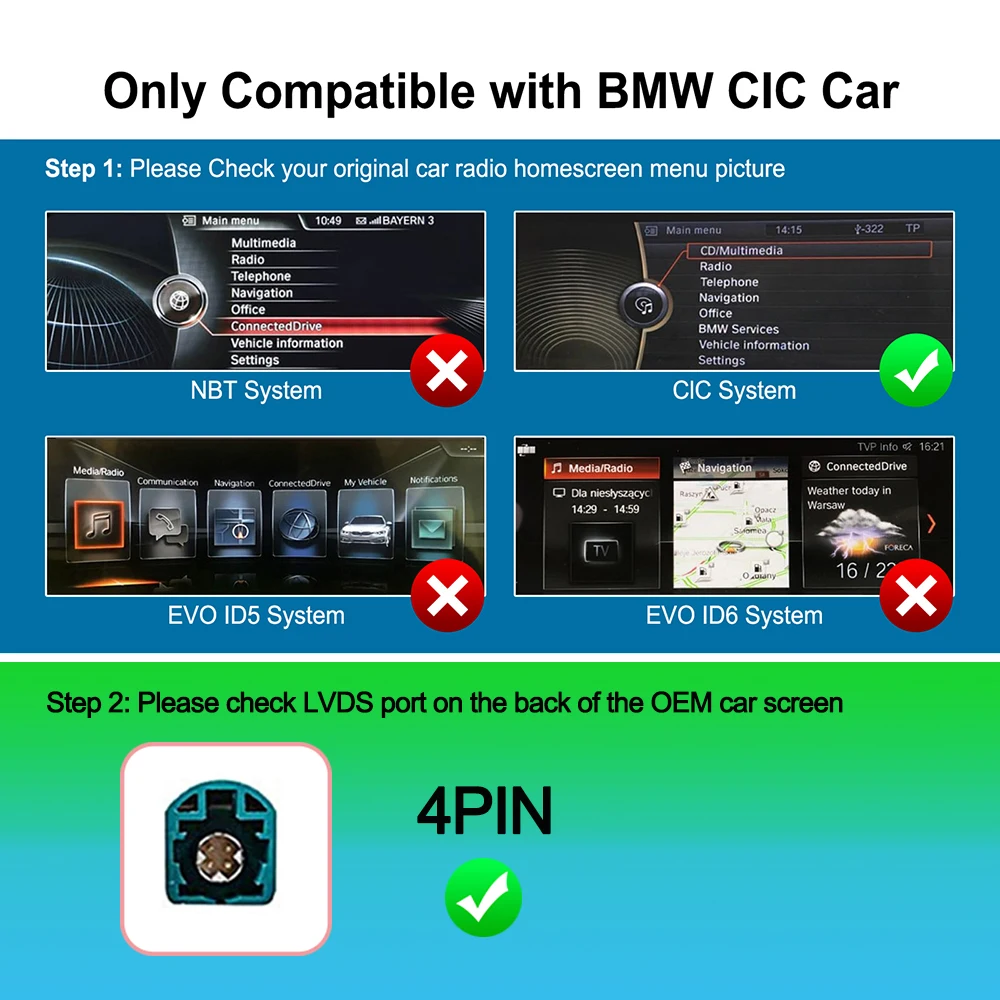 NEUE Drahtlose CarPlay Android Für BMW NBT CIC System 1 2 3 4 5 Serie X1 X3 X4 X5 F20 F30 F31 F34 F10 F48 F25 F26 F15 F60 F10 E84 – Detail 1