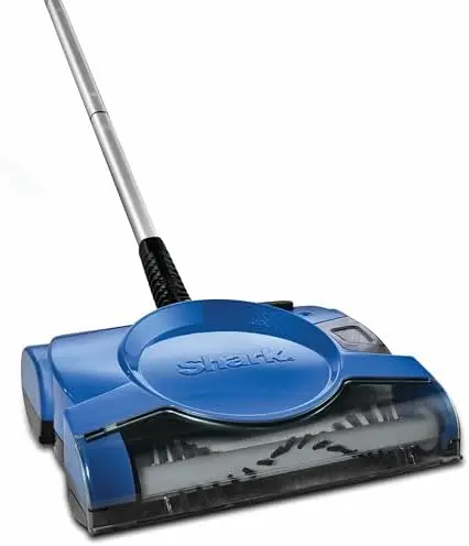 

Shark Rechargeable Floor Sweeper V2700Z – Lightweight, Swivel Design, 10" Path, Pet Hair Pickup – Blue