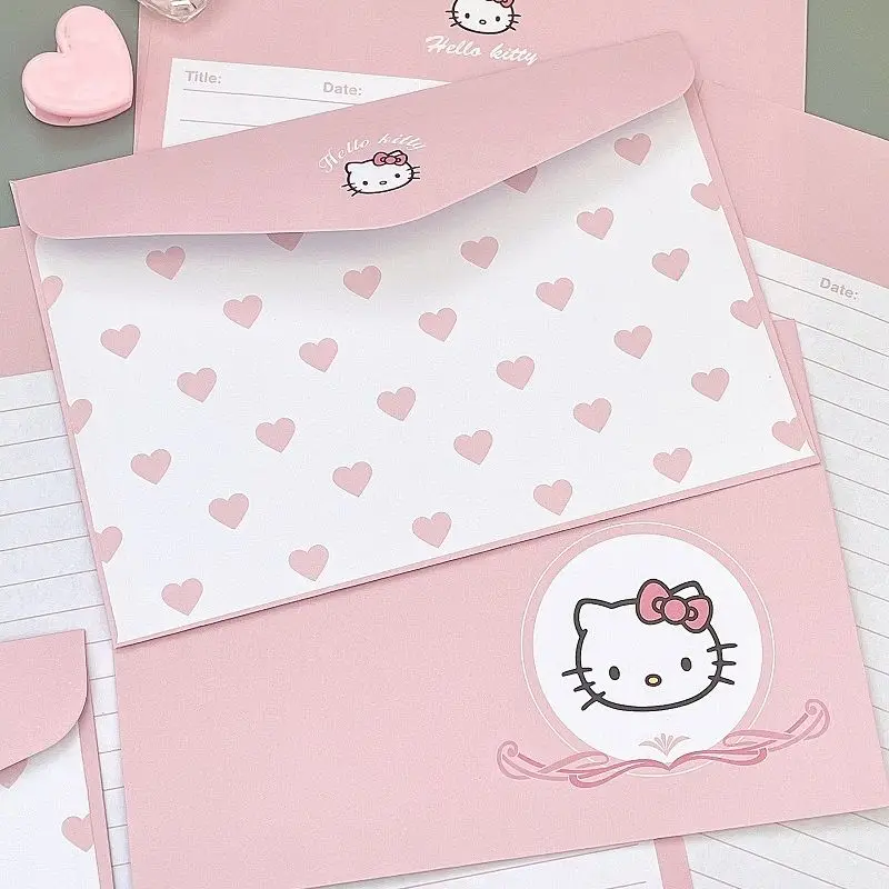 Hello Kitty cute envelope handwritten letter simple high-looking letterhead cartoon kawaii anime character gift greeting card