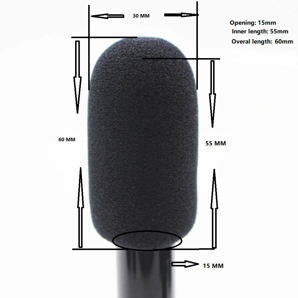 6 Pcs Larger Foam Windscreen Mic Windshields Foam Cover for Desktop Shotgun Microphones