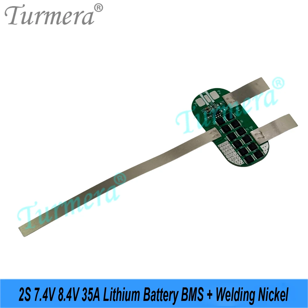 Turmera 2S 7.4V 8.4V 35A 21700 แบตเตอรี่ BMS 10MOS ป้องกันบอร์ดเชื่อมนิกเกิลสําหรับ DIY 8.4V รุนแรง Turbo Jet พัดลมแบตเตอรี่ใช้