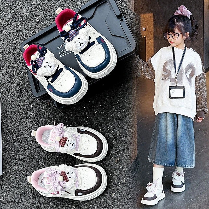 

Зимние детские туфли 2026 года: новинка, милый декор, дышащие, удобные, универсальные повседневные кроссовки для мальчиков и девочек