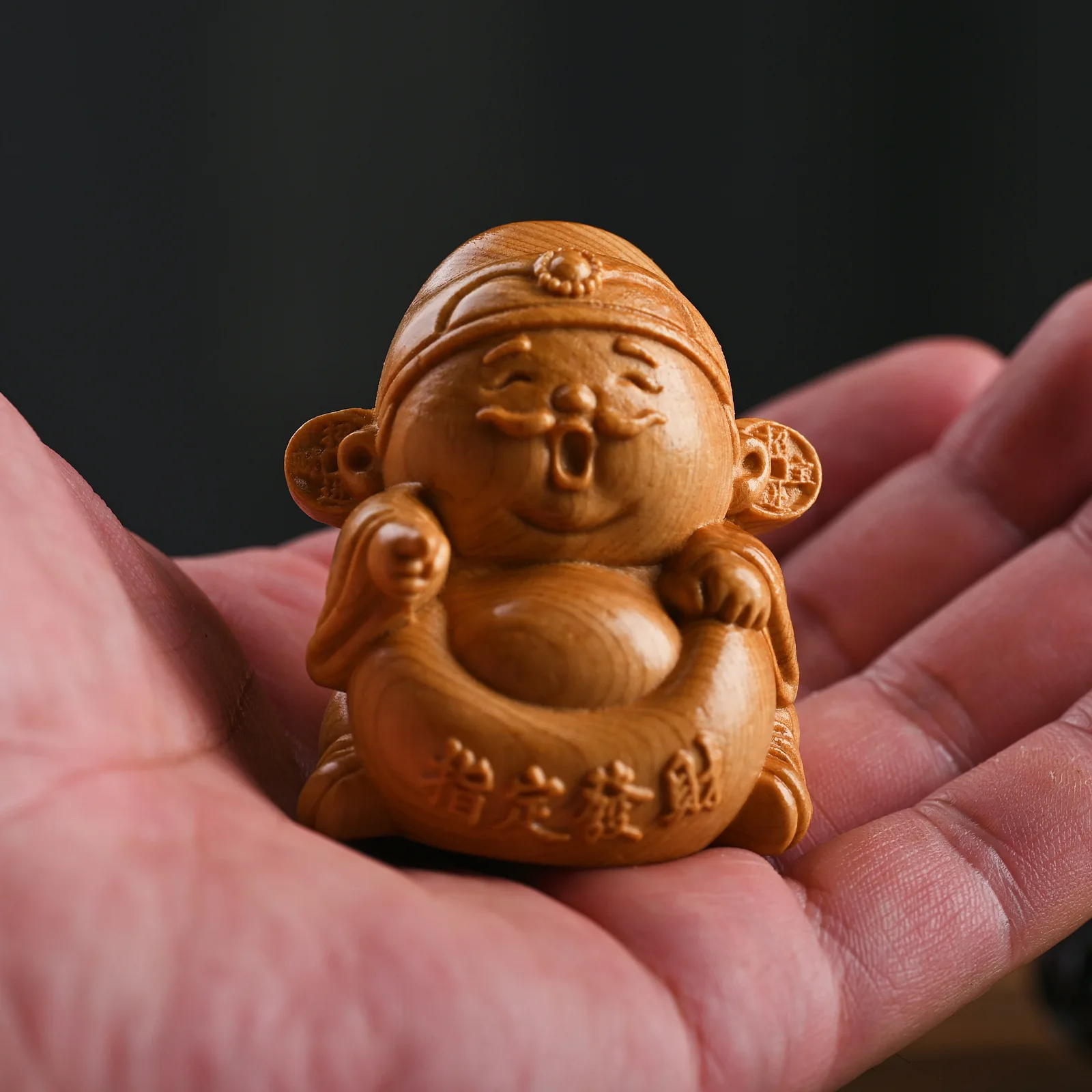 

Yuanbao Wealth God Gardening Buddha Chinese Fish Tank Landscaping Flower Buddha Statue Tea Room Decoration Crafts Decor