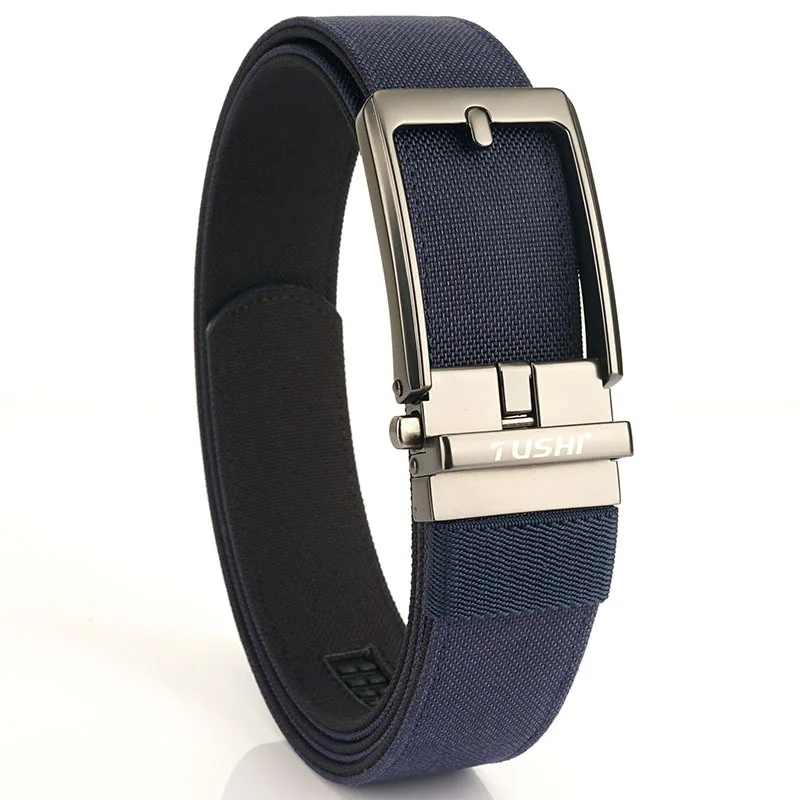 New 3.5 alloy automatic buckle thickened double-layer nylon waist belt versatile casual outdoor pants belt wholesale