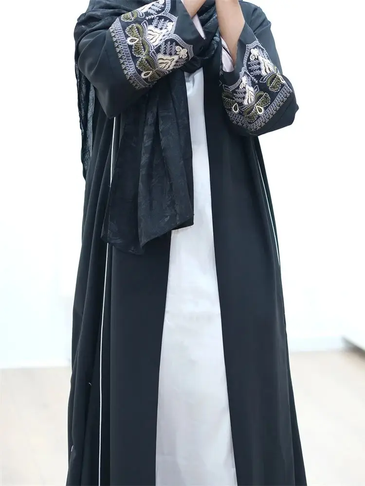 Black Kimono Abaya Dubai Turkey Islam Muslim Modest Dress Caftan Prayer Clothes Abayas For Women Kaftan Robe Femme Musulmane