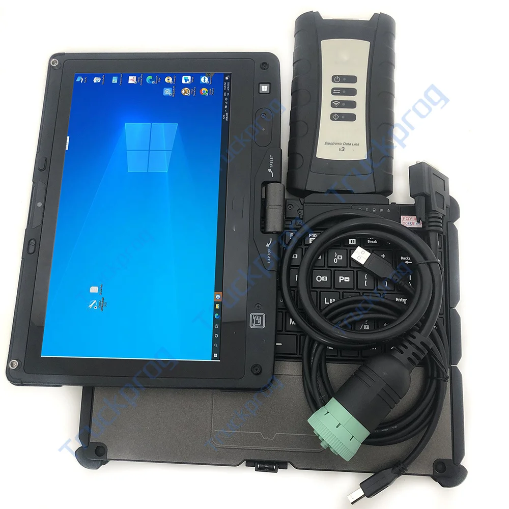 Agriculture Construction Electronic Data Link JD EDL V3 Diagnostic kit Service Advisor EDL V3 scanner tool Getac v100 laptop