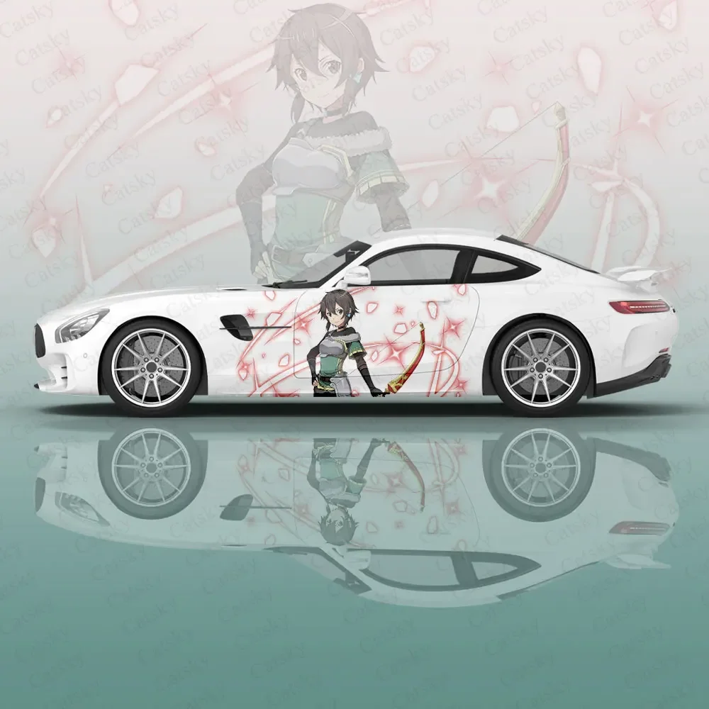 Anime Girl  Asada Shino Car Graphic Decal Protect Full Body Vinyl Wrap Modern Design Image Wrap Sticker Decorative Car Decal