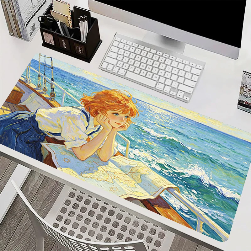 Mouse Pad O-one P-piece Nami E-sports Players Mousepad Game Rubber Keyboard Pad 90x40cm Office Computer Mouse Mat Anime Desk Mat - view 4