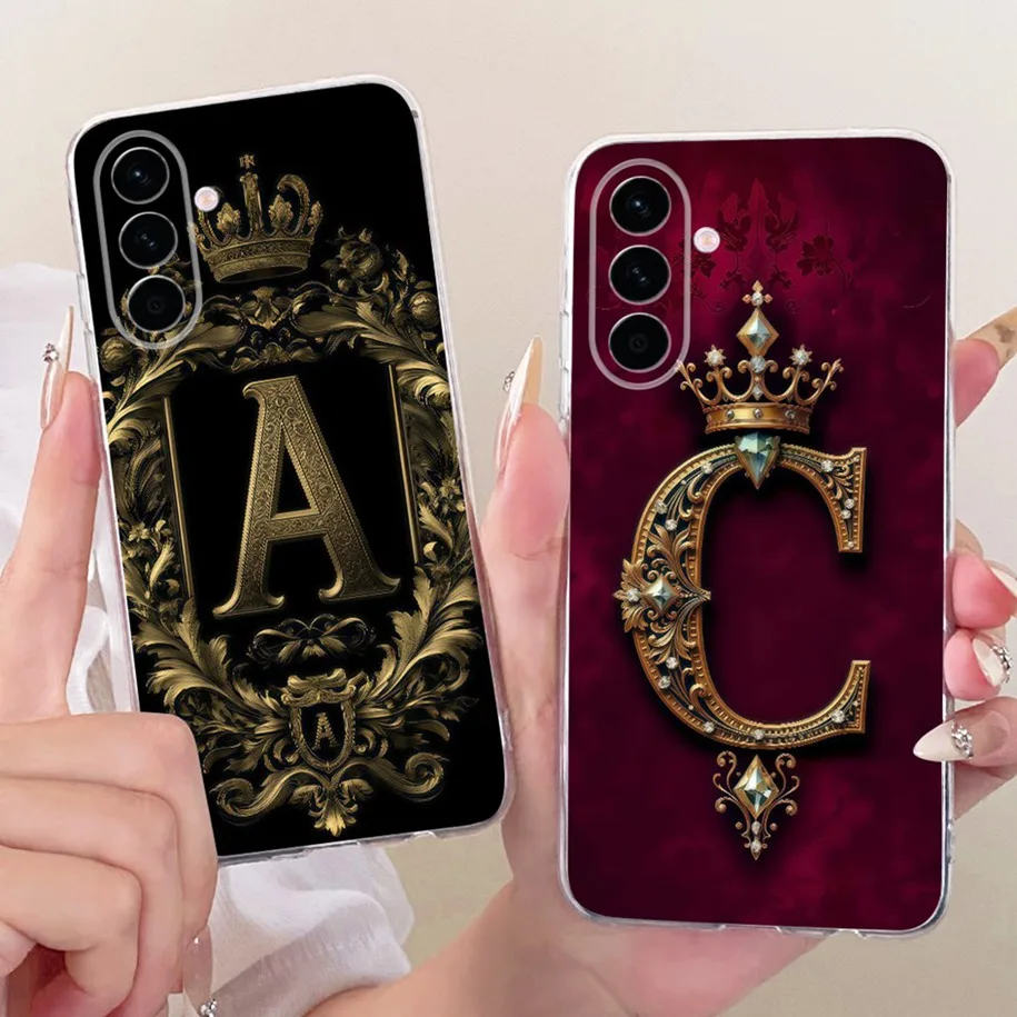 Case For Samsung Galaxy A27 A37 A57 5G Cover A576B A376B A276B Shockproof Bumper Initial Letters Silicone Soft Funda Phone Shell