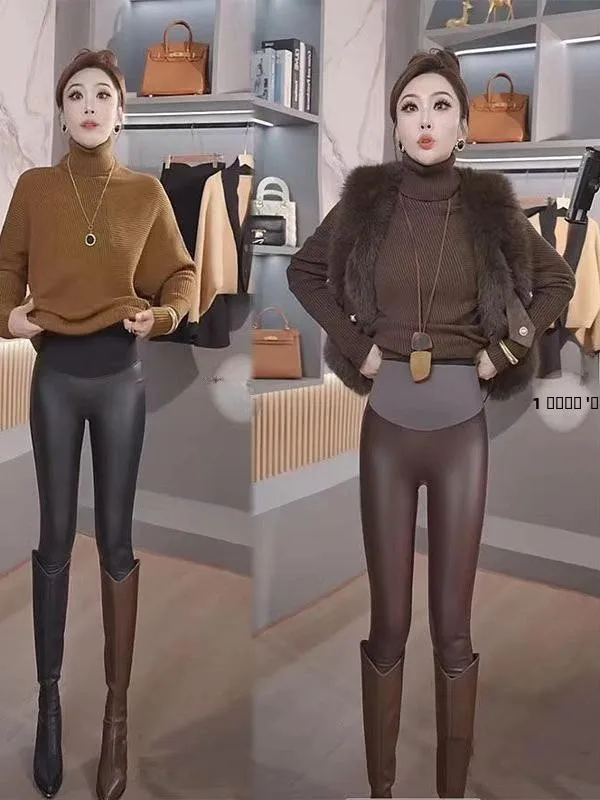 Emagrecimento fitn arcaskin calças de cintura alta calças de levantamento de bunda faionable leggings desgaste interno exterior fce forrado