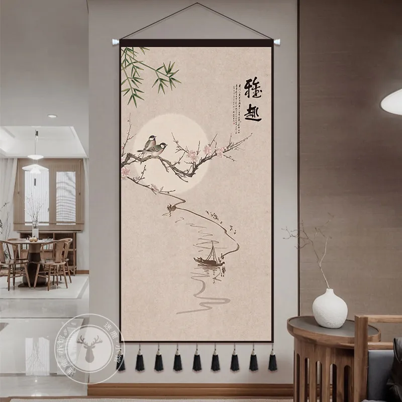 Abstract‑Landscape Fabric Wall Tapestry, Background Hanging Cloth Wall Decor for Dining Room Living Room Bedroom Home Furnishing