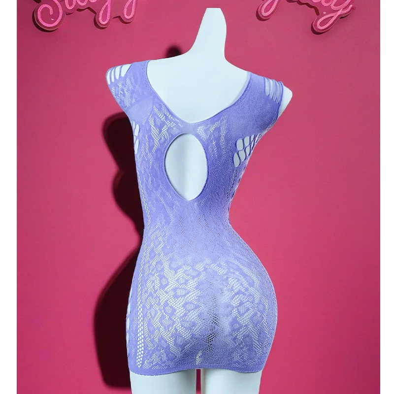 1PC Sexy Women Fishnet Cover Up Without Bikini Hollow Out Bodycon Dress  See Through Beachwear Summer Women's Swimwear DSH785 view 2