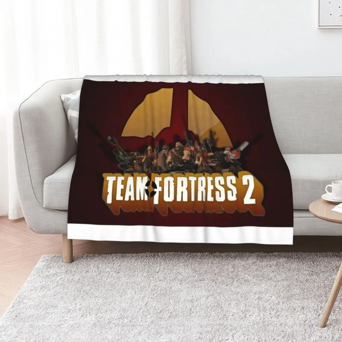 

Team Fortress 2 Video Gaming Poster Throw Blanket Cute Plaid Nap Furrys Furry Blankets