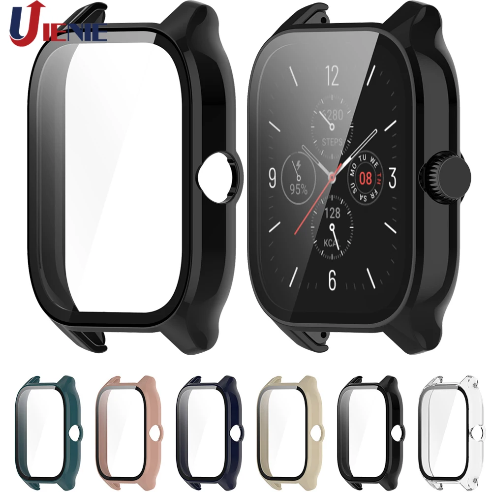 غلاف حماية لساعة Huami Amazfit GTS 4 إطار من الصلب PC + تشديد الزجاج التغطية الكاملة الحالات قذيفة ل gts4