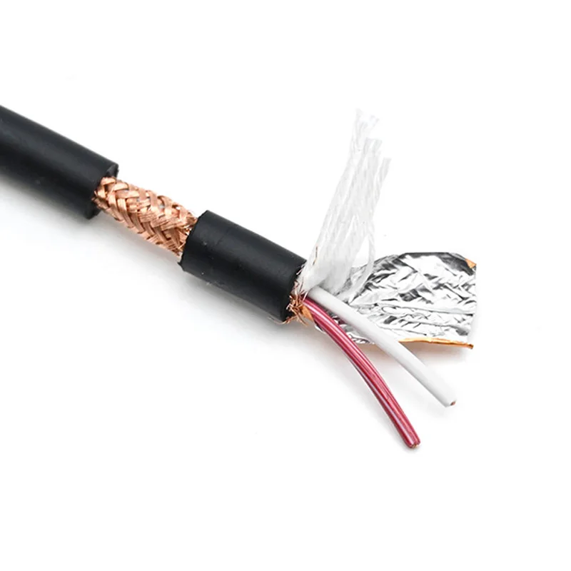 

2 Core Flexible Shielded Copper Cable 24awg 22awg Electric Screened Signal Data Control Wire for Audio Microphone CNC 3D Printer