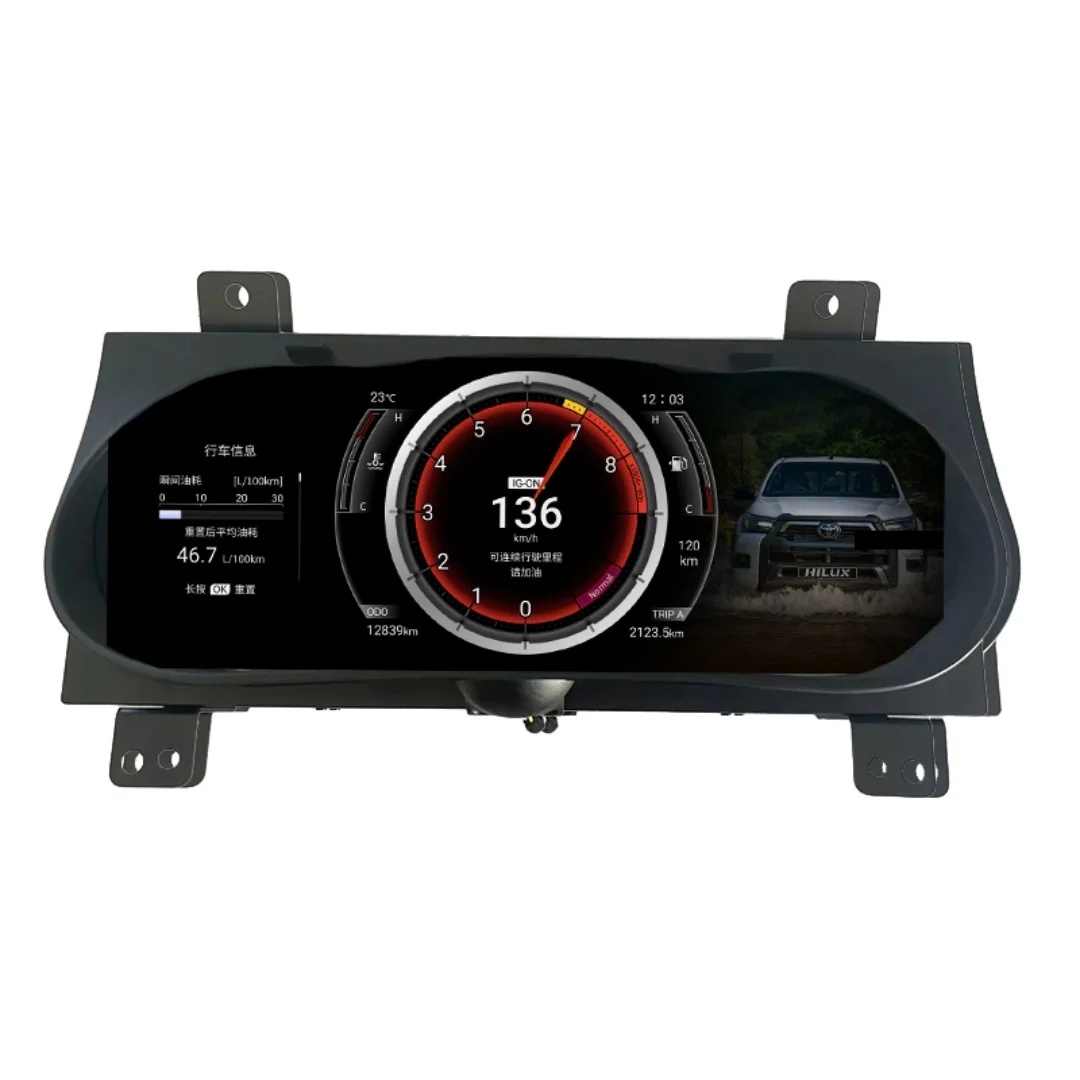 

Цифровая приборная панель GZ 12.3 дюйма для Toyota Hilux 2016-2024: виртуальный кокпит, автоматический измеритель скорости, экран с ИИ