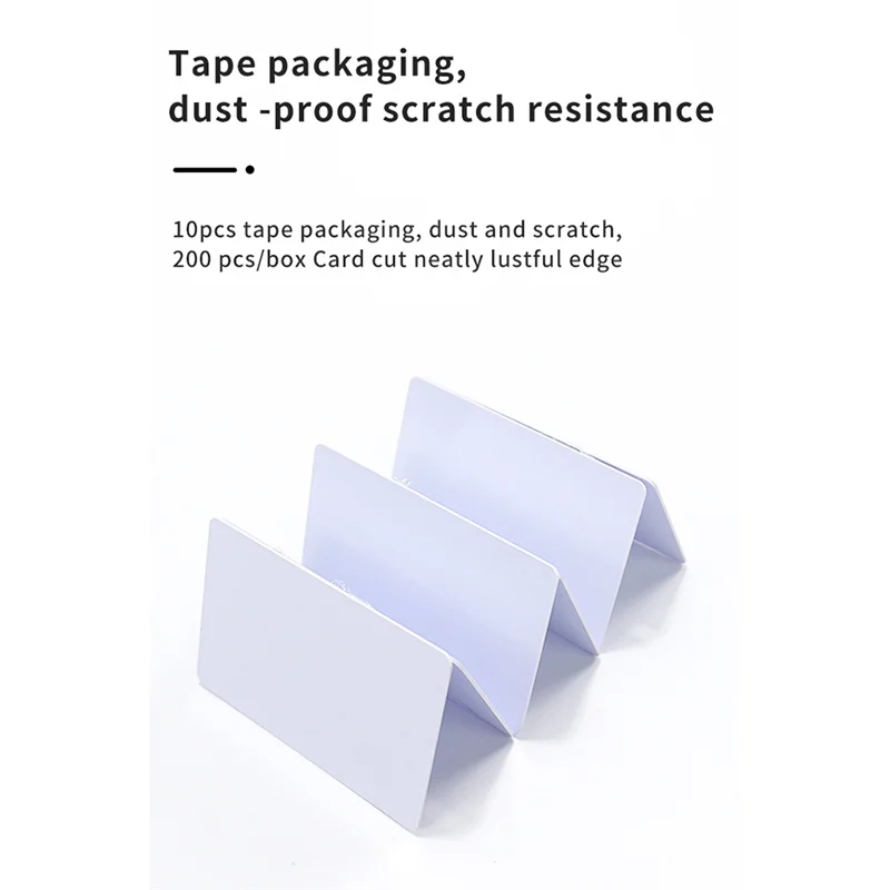 100 шт. UHF 860-960 МГц большой диапазон считывания белая карта пассивная UHF RFID ПВХ карта 85,5X54x0,8 мм для управления доступом