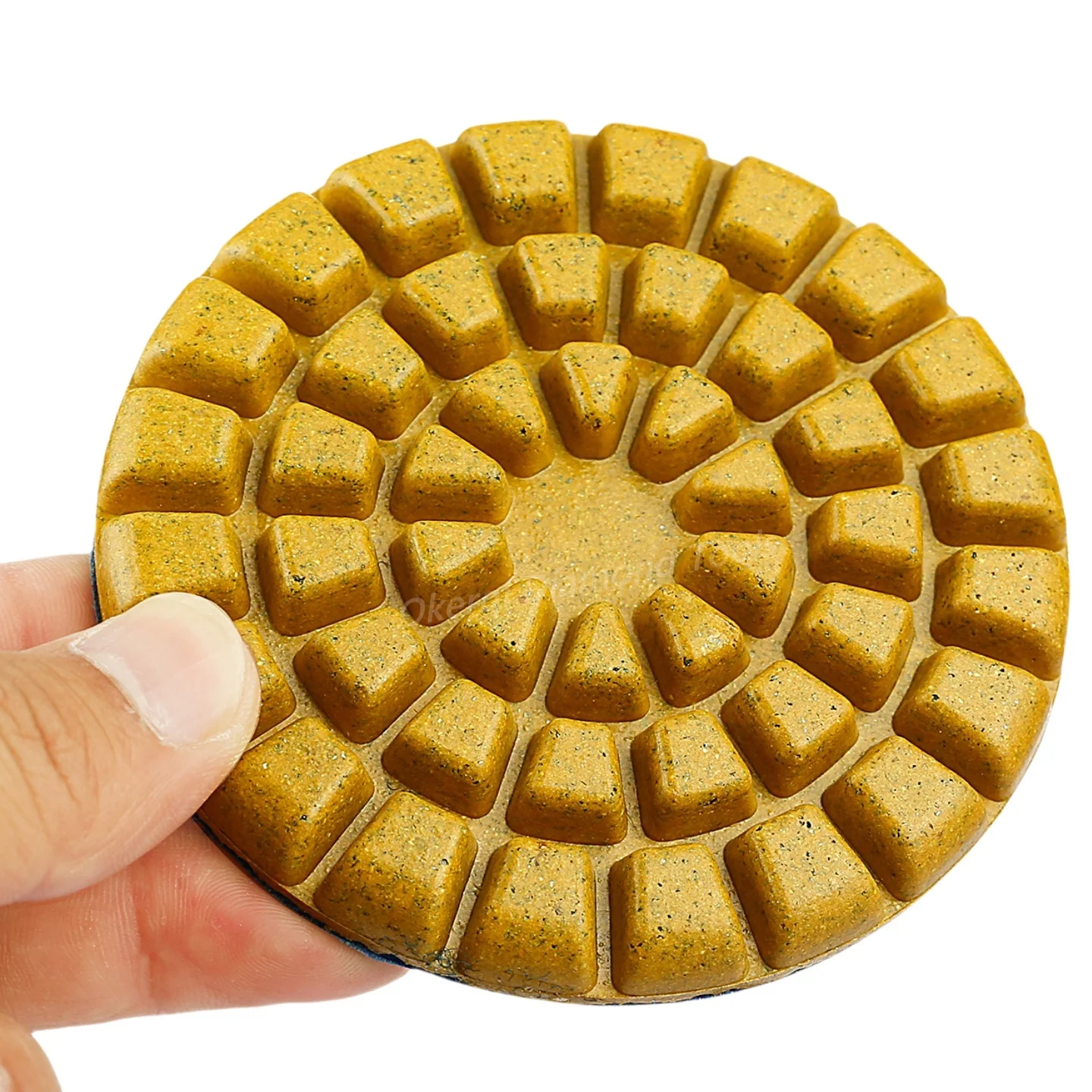 5-teiliges Set 4 Zoll 100mm Bodenpolierpads für Betonboden und Marmor, Dicke 10mm, Nass-Schleifscheiben zum Polieren von Stein – Detail 6